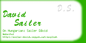 david sailer business card